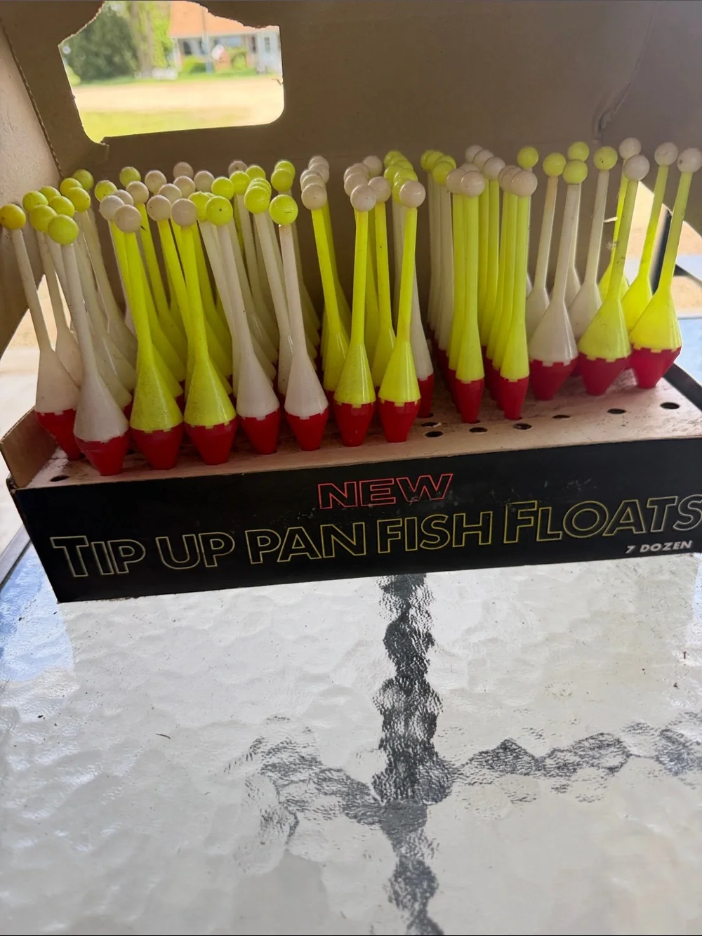 new push button Tip Up Panfish Floats